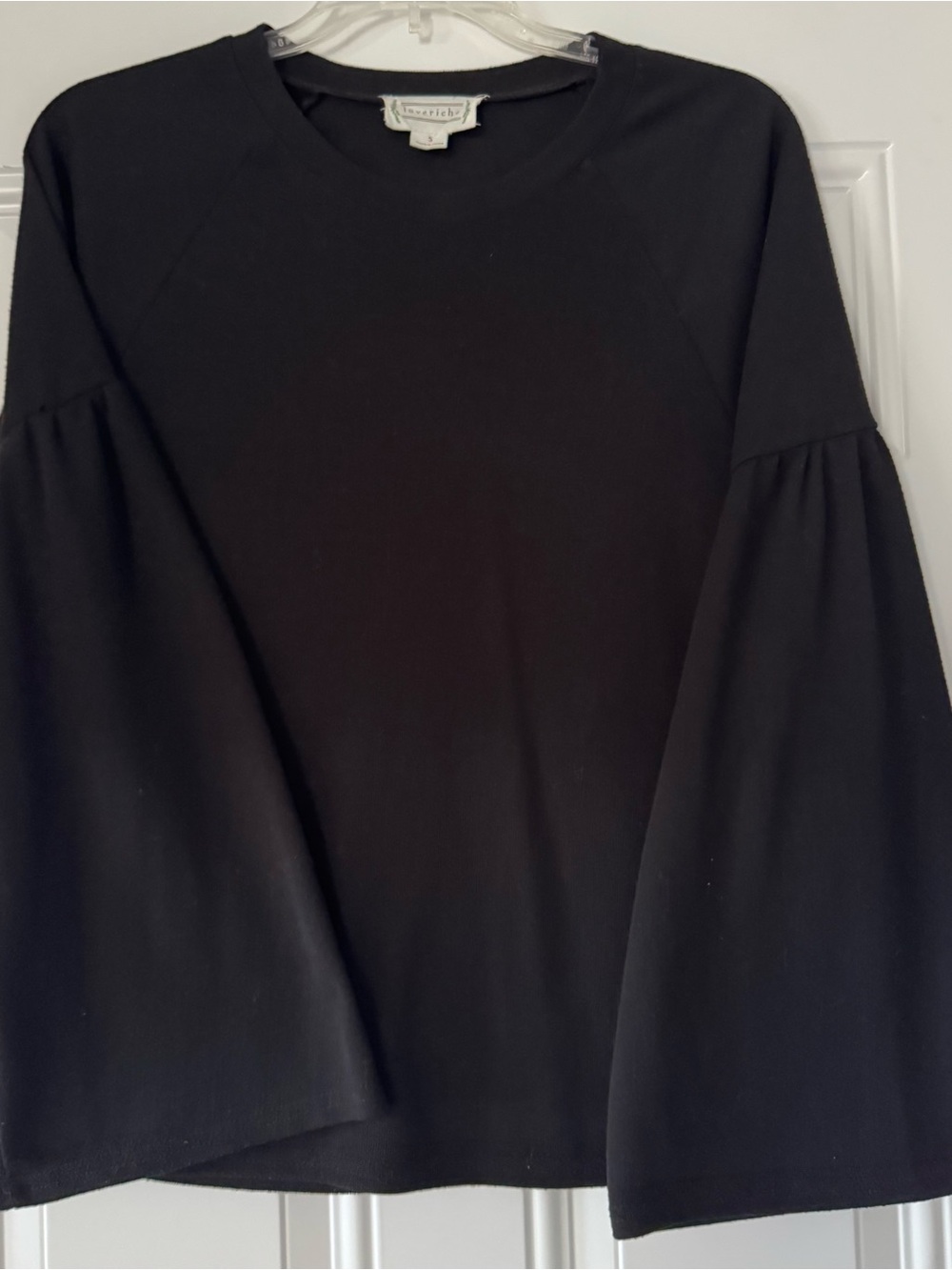 Love Riche Black Bell Sleeve Sweatshirt